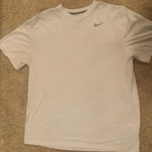 Nike white with gray stripes shirt men’s XL